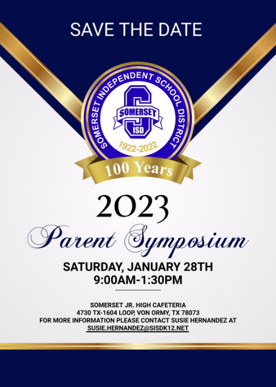 Save the date Parent Symposium